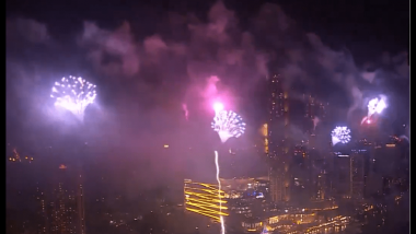 New Year Celebrations in Bangkok Video: Dazzling Fireworks Illuminate Sky as Thailand Welcomes 2024