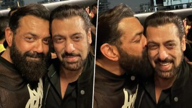 Salman Khan is All Smiles as Bobby Deol Gives Him a Peck on Cheek - See Pictures Here!