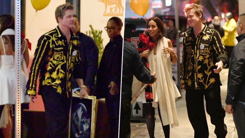 Brad Pitt and Girlfriend Ines de Ramon Spotted in Paris To Celebrate Actor’s 60th Birthday (View Pics)