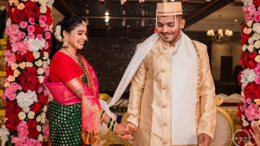 ‘Exchanged Hearts, In for a New Start’ CSK Fast Bowler Tushar Deshpande Ties the Knot With Nabha Gaddamwar, Shares Pictures of Marriage Ceremony