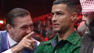 Cristiano Ronaldo and Conor McGregor Unite for Spectacular Crossover Event in Riyadh, Witness Saudi Arabia's Bid for Boxing Domination (Watch Video)