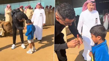 Cristiano Ronaldo Wins Hearts As He Signs Autograph on Young Fan’s Al-Nassr Jersey, Video Goes Viral