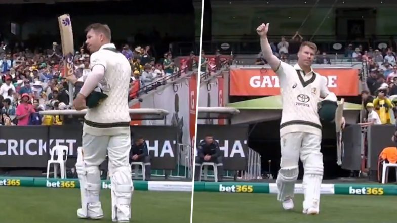 David Warner Bids Farewell to MCG for One Final Time As He Departs After Getting Dismissed in AUS vs PAK 2nd Test 2023 Day 3 (Watch Video)