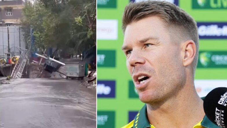 David Warner Expresses Deep Concern for Chennai Flood Victims, Urges Support and Safety Amidst Ongoing Natural Disaster