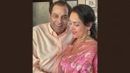 Dharmendra Birthday: Hema Malini Poses With Her &lsquo;Dearest Life Partner&rsquo; for a Heartwarming Picture; Actress Pens Sweet Note for the Actor (See Post)