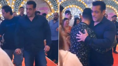 Salman Khan Arrives at Dabangg Choreographer Mudassar Khan’s Wedding Reception; Video Goes Viral – WATCH