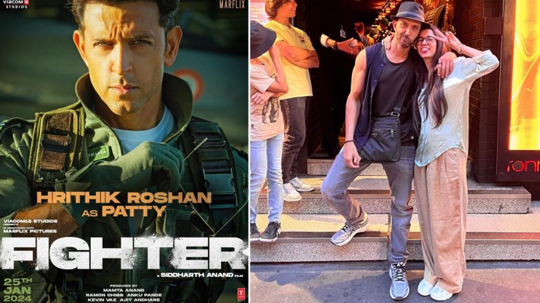 Fighter: Saba Azad Reacts to Boyfriend Hrithik Roshan’s LIT Look As Squadron Leader Shamsher Pathania From Siddharth Anand’s Film (View Pic)