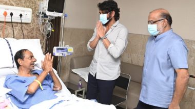 Nagarjuna Visits Former Telangana CM K Chandrashekar Rao in Hospital Post His Hip Replacement Surgery (View Pics)