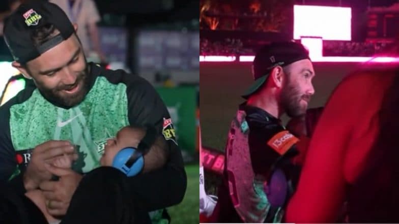 Glenn Maxwell Enjoys Fireworks at Adelaide Oval With Son Logan Maverick Maxwell As Australia Welcomes New Year 2024, Video Goes Viral