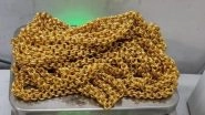 Delhi: 12 Gold Chains Worth Rs 2.78 Crore Seized at IGI Airport, Passenger Arrested (Watch Video)