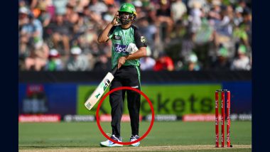 Pakistan’s Haris Rauf Comes To Bat Without Pads To Avoid Timed Out Dismissal in BBL 2023-24 Match (Watch Video)