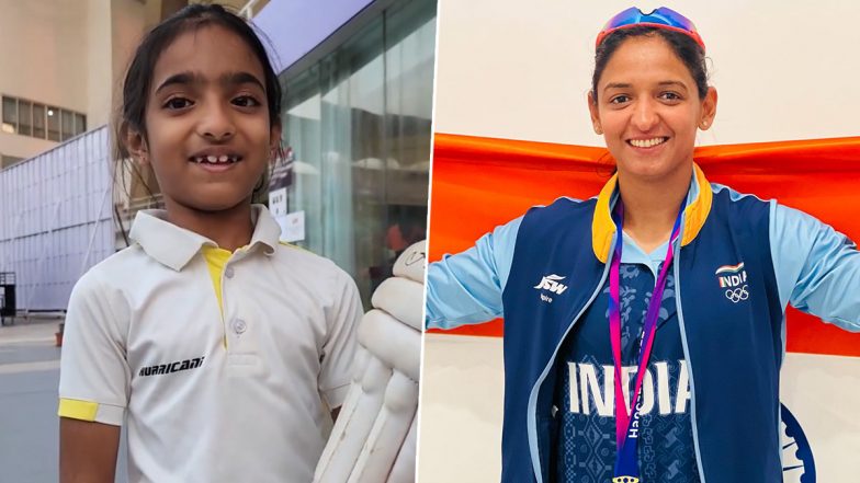 IND-W vs ENG-W Test 2023: Young Cricket Enthusiast Meets India Women’s Cricket Icons Harmanpreet Kaur and Smriti Mandhana (Watch Video)