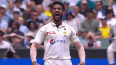 Hasan Ali Pulls Off Trademark Celebration After Dismissing Usman Khawaja During AUS vs PAK 2nd Test 2023, Video Goes Viral