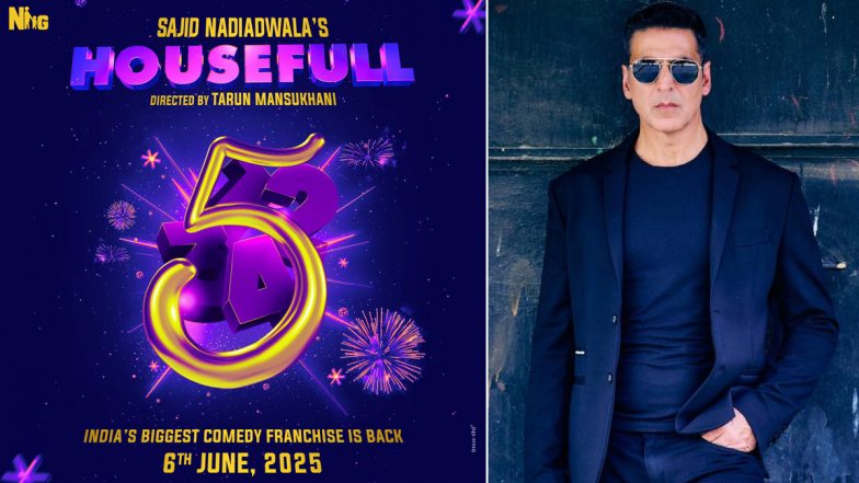 Housefull 5 Release Date: Akshay Kumar, Riteish Deshmukh-Starrer Postponed; Film to Now Arrive in Theatres on June 6, 2025