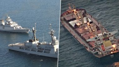 Indian Navy Responds Swiftly to Rescue Malta Flagged Vessel MV Ruen Under Hijack Threat in Arabian Sea (See Pics)