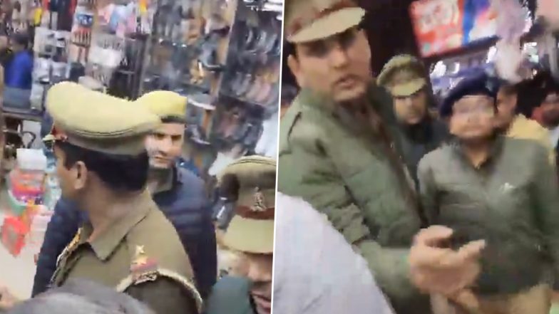 UP Shocker: Cops Slap Man, Grab His Collar For Filming Them in Kanpur; Video Surfaces