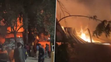 Maharashtra Fire: Six Dead After Blaze Erupts in Hand Glove Factory in Chhatrapati Sambhaji Nagar, Dousing Operation Underway (Watch Video)