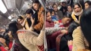 Delhi Metro Fight Video: Women Get Into Ugly Brawl, Pull Each Other&rsquo;s Hair Inside Metro in Delhi; Video Goes Viral