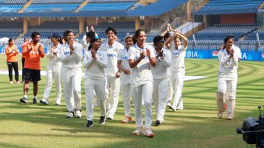 India Women Winning Moments Video: Watch IND-W Register Their First Test Win Over Australia