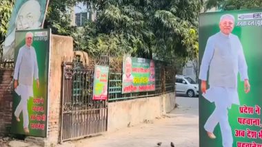 'Pradesh Ne Pehchana, Ab Desh Bhi Pehchanega' Posters Featuring Bihar CM Nitish Kumar Outside JDU Office in Delhi Go Viral (Watch Video)