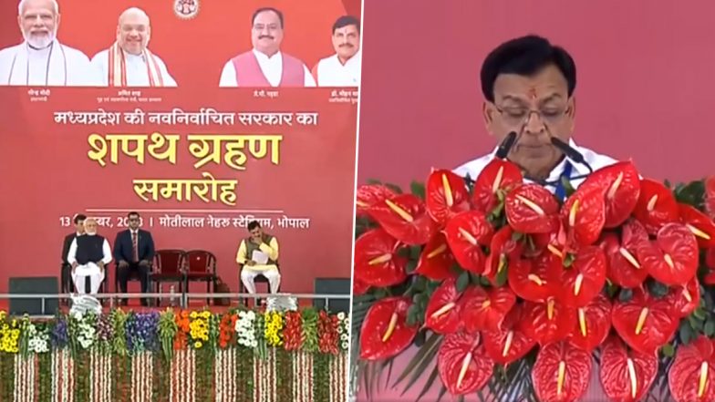 Jagdish Devda and Rajendra Shukla Take Oath As Deputy Chief Ministers of Madhya Pradesh (Watch Videos)