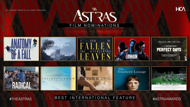 Shah Rukh Khan’s Jawan Nominated for HCA’s ASTRA Awards 2024; Concrete Utopia, Radical, Perfect Days and More Among the Nominees for Best International Feature Category