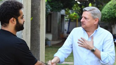 Jr NTR Hosts Lunch for Ted Sarandos at His Hyderabad Home! Devara Actor Shares Glimpse of the ‘Afternoon Spent’ With the Netflix CEO on Insta (View Pics)
