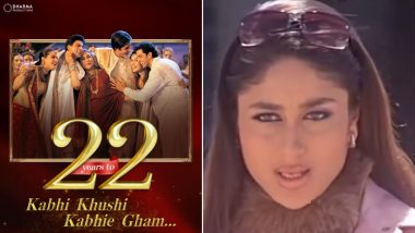 22 Years of K3G: Kareena Kapoor Khan, Kajol, Karan Johar Walk Down the Memory Lane and Celebrate Their Iconic Film (Watch Videos)