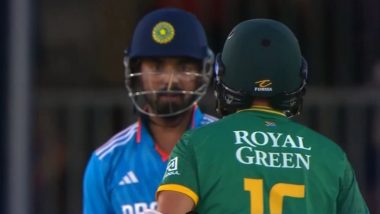 ‘Every Time You Come, They Play Ram Siya Ram Song’ KL Rahul to Keshav Maharaj As South African Comes to Bat During IND vs SA 3rd ODI 2023 (Watch Video)