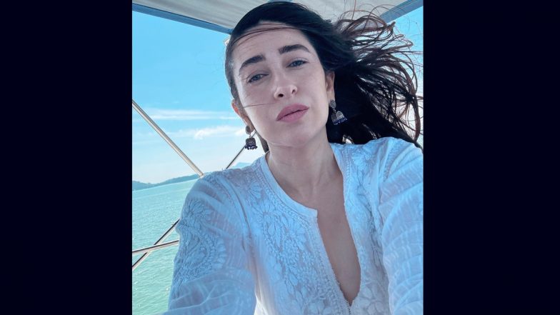 Karisma Kapoor Cruises out of 2023 in Style Wearing a White Chikankari Kurti (View Pic)