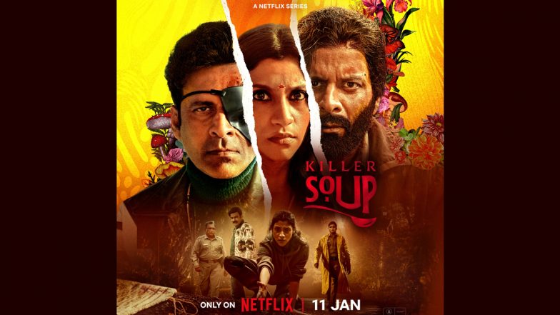 Killer Soup: Manoj Bajpayee, Konkona Sen Sharma and Nassar’s Crime Thriller To Arrive on Netflix on January 11, 2024! (View Poster)