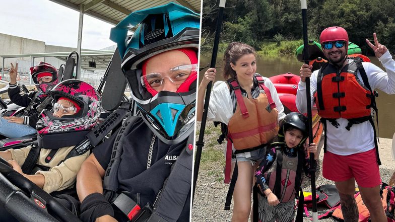 Kunal Kemmu and Soha Ali Khan’s Fam Adventure: New Year’s Getaway Filled With Kart Racing and River Rafting! (View Pics)