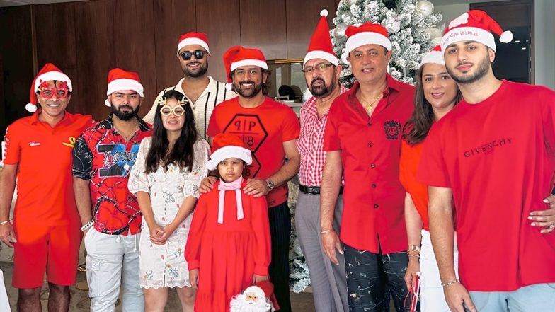 MS Dhoni Celebrates Christmas 2023 With His Family and Rishabh Pant, Picture Goes Viral!