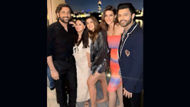 Kriti Sanon, Nupur Sanon, MS Dhoni and Sakshi Singh Dhoni Party Together Ahead of New Year in Dubai (View Pic)