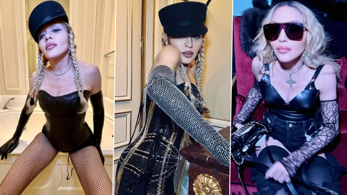 Madonna brings back iconic cone bra for latest raunchy snaps