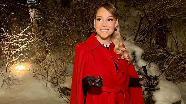 Christmas 2023: Mariah Carey Looks Xmas Party Ready in Red Overcoat! See Her Stunning Pictures Here!