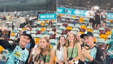 BBL 2023-24: Marnus Labuschagne Struggles to Take Selfie, Fan Guides him How to Hold Phone; Video Goes Viral