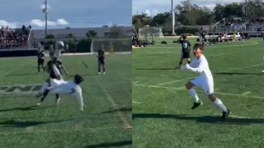 Lionel Messi’s Son Mateo Messi Scores Spectacular Bicycle Kick for Inter Miami’s Youth Team, Video Goes Viral!