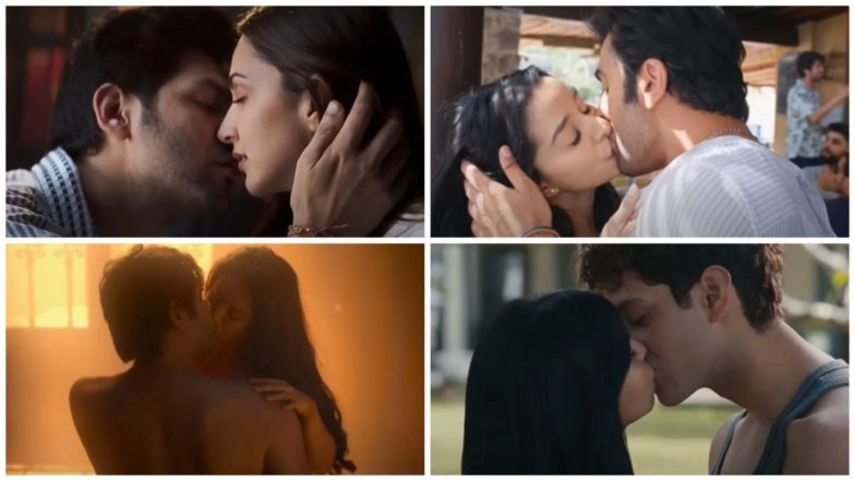 Year-Ender 2023: From Kartik Aaryan-Kiara Advani in SPKK to Ranbir Kapoor-Triptii Dimri in Animal, 11 Hottest Onscreen Kisses That Ruled in Bollywood Cinema This Year! (View Pics)