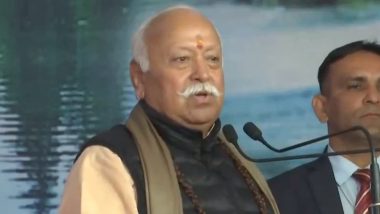 'Sanatana Was There, Is There and Will Remain', Says RSS Chief Mohan Bhagwat at 'Divine Spiritual Festival' in Haridwar (Watch Video)