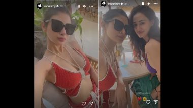 Mouni Roy and Disha Patani's Stunning Red and Blue Bikini Selfies Steal the Spotlight During Thailand Getaway (View Pic)