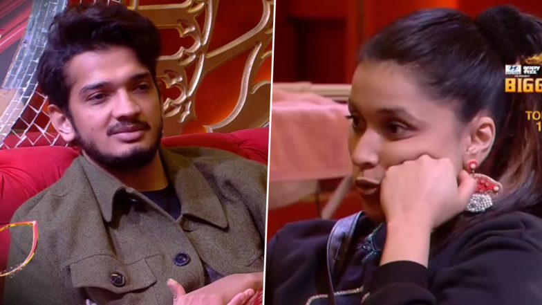 Bigg Boss 17: Mannara Chopra and Munawar Faruqui Engage in Heated Clash as Latter Defends Ayesha Khan (Watch Video)