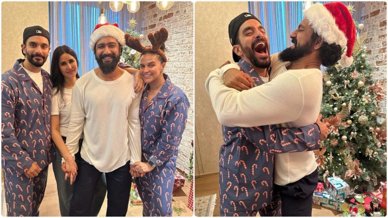 Neha Dhupia Shares Fun Moments From Christmas Brunch With Katrina Kaif; Angad Bedi and Vicky Kaushal’s Hug Steals the Spotlight (View Pics)