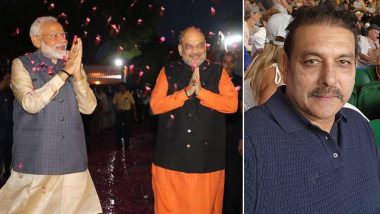 ‘A Team at Play…’ Ravi Shastri Lauds PM Narendra Modi and Home Minister Amit Shah After BJP’s Victory in Chhattisgarh, Madhya Pradesh and Rajasthan Assembly Elections