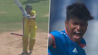 Castled! Pooja Vastrakar Cleans Up Alyssa Healy With Sensational Delivery During IND-W vs AUS-W 2nd ODI 2023 (Watch Video)