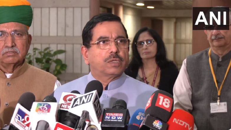 Parliament Winter Session 2023: Govt Ready for Structured Debate; Speaker Will Decide on Ethics Panel Report on Mahua Moitra, Says Pralhad Joshi After All-Party Meeting (Watch Video)