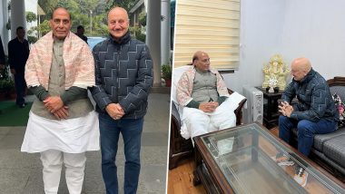 Anupam Kher Meets Union Defence Minister Rajnath Singh in Delhi, Shares Pictures on Instagram!