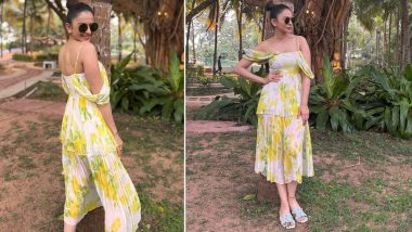 Rakul Preet Singh Looks Refreshing in Breezy White and Yellow Cold-Shoulder Dress (View Pics)