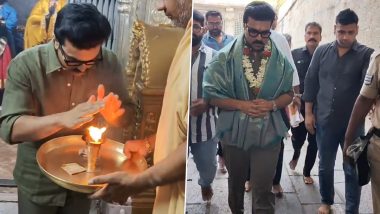 Ram Charan Offers Prayers at Mysore’s Chamundeshwari Temple While Shooting for Game Changer (Watch Video)