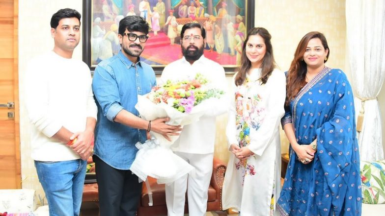 Ram Charan and Upasana Konidela Meet Maharashtra CM Eknath Shinde, Actor Shares Pics On Insta!